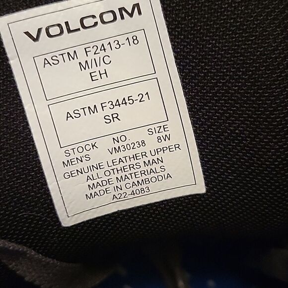 VOLCOM Evolve SKATE INSPIRED WORK SAFETY COMP TOE SLIP RESIST SNEAKERS 8.5 8 1/2 - Picture 9 of 14